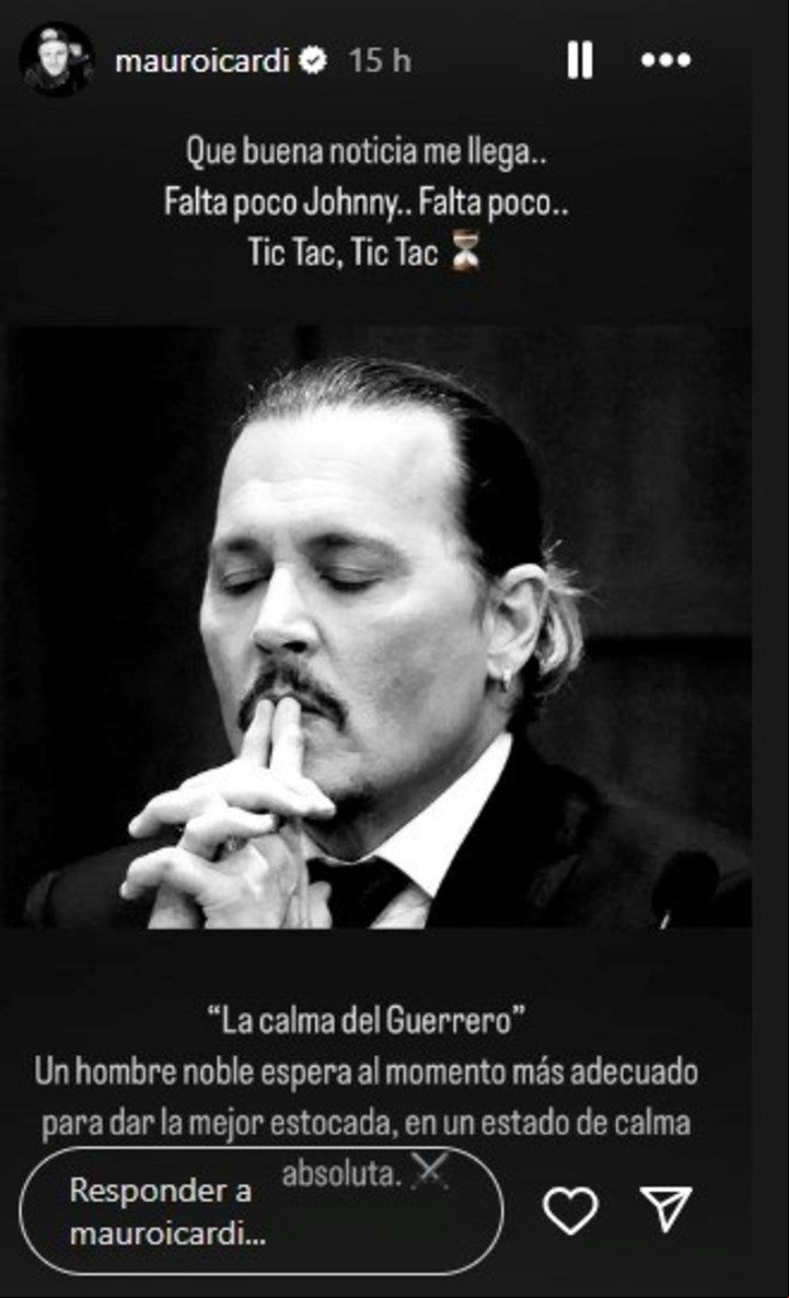 Mauro Icardi volvió a compararse con Johnny Depp. Instagram.