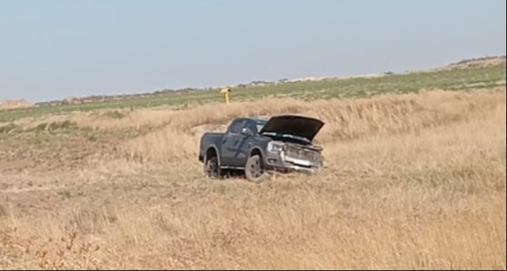 La Ford Ranger que chocó con el Uno. Foto La Nueva