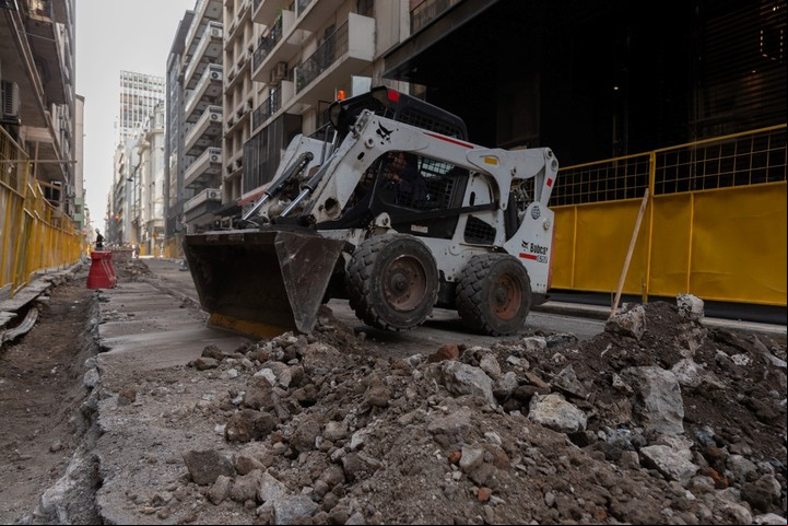 Obras para convertir en calles verdes 25 de Mayo y Tucumán en el centro porteño.