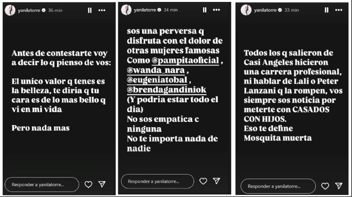 Yanina Latorre disparó contra La China Suárez y metió a Gonzalo Heredia.