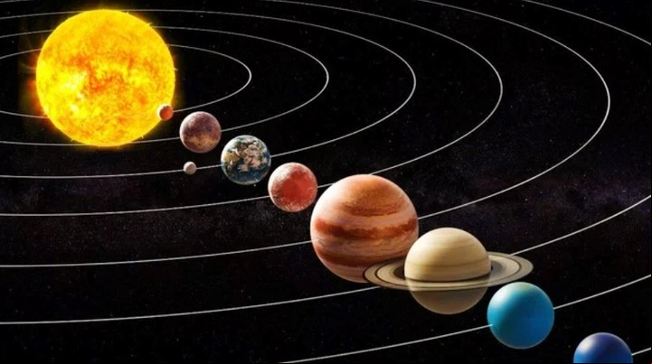 Los siete planetas alineados. Foto: Agencia Noticias Argentinas.
