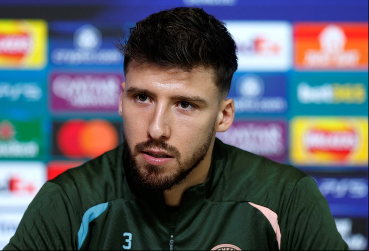 Ruben Dias, uno de los capitanes del Manchester City. (Reuters/Jason Cairnduff)