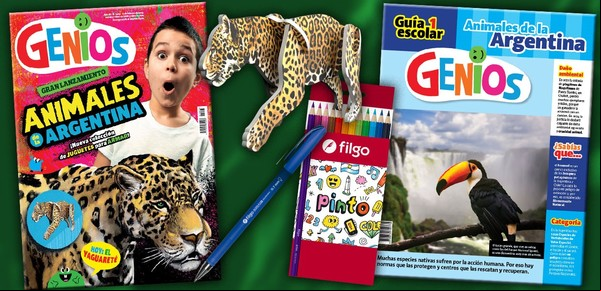 Con una colección de animales para armar, la revista Genios acompaña a los chicos en la vuelta al cole