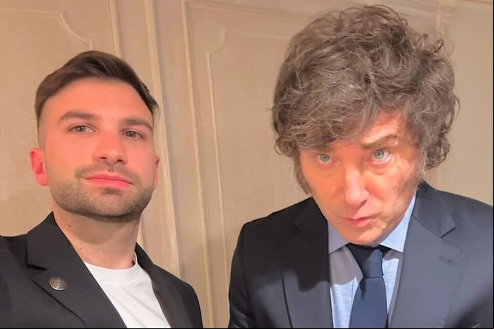 Mauricio Novelli y el presidente Javier Milei