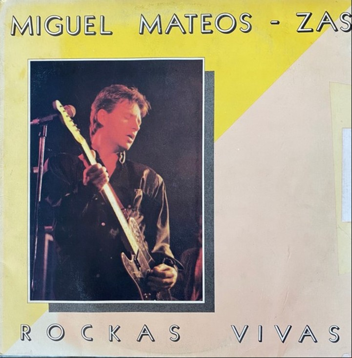 La tapa del vinilo original de "Rockas vivas", de Miguel Mateos, que traía nueve canciones, incluyendo tres estrenos, uno de ellos grabado en estudio.