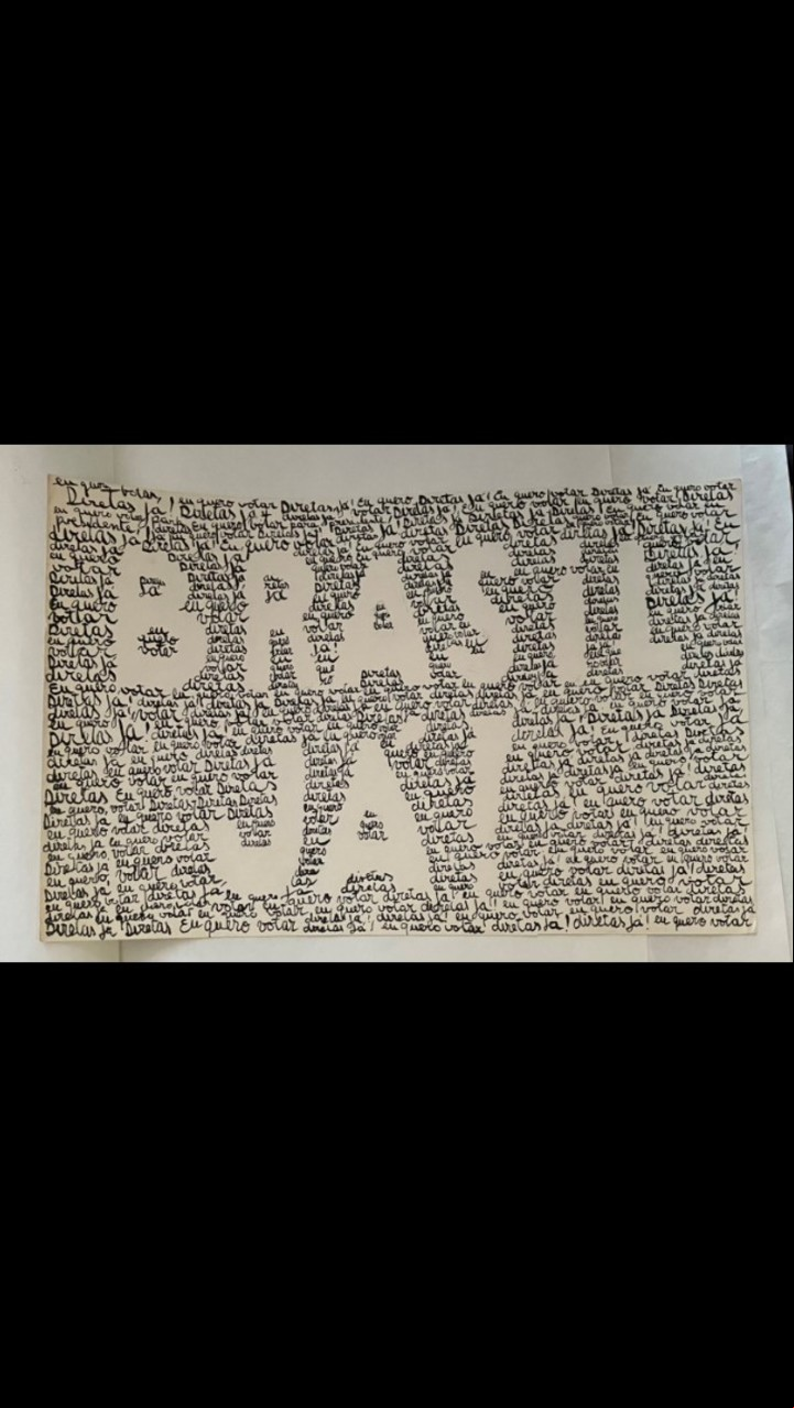 Brasil Já!, 1984. Tinta sobre papel. 21,5 x 33 cm.