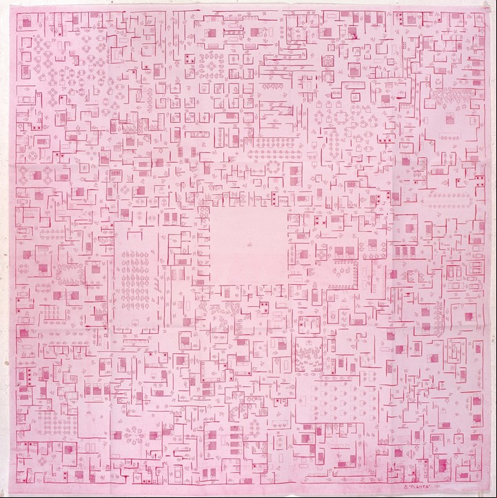 Planta, 1980. Copia heliográfica. 100 x 100 cm.