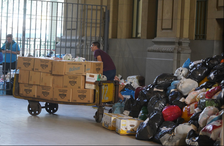 El tren solidario partirá hoy hacia Bahía Blanca. Foto: Guillermo Rodríguez Adami