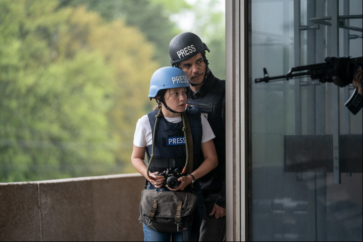Película Guerra Civil, con Kirsten Dunst y Wagner Moura.