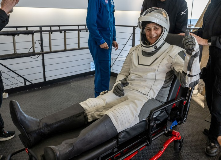 Suni Williams, de regreso. Foto: EFE.