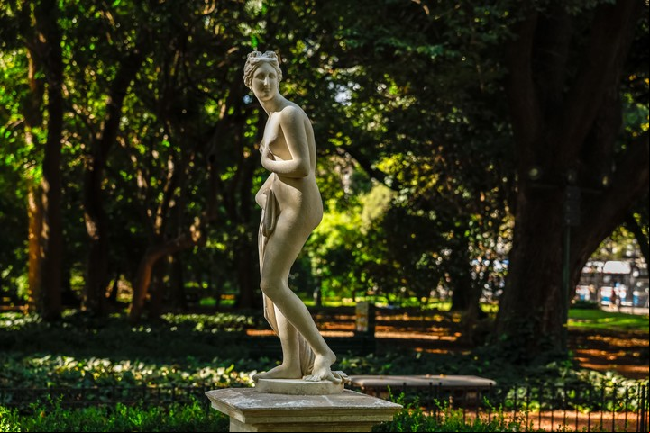 La venus del Jardín Botánico, que ya completó su restauración.
Foto: MEPHU- Sebastián Romero