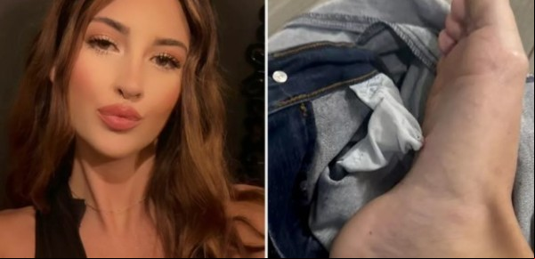 Pisó un pantalón que había dejado tirado en el piso y oyó un crujido espantoso