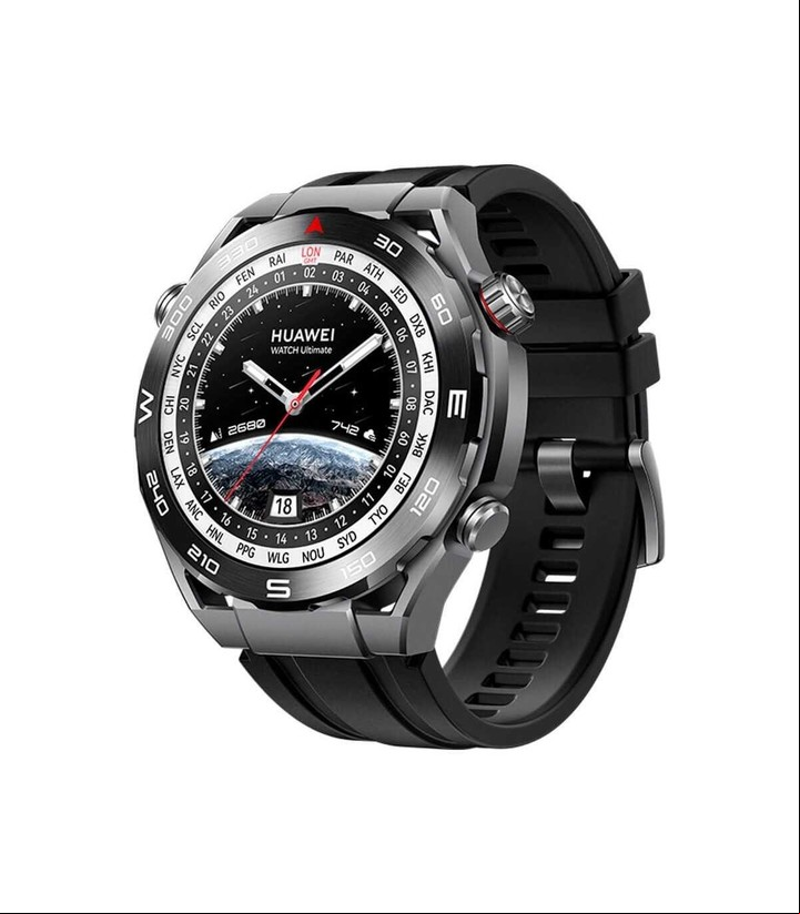 Huawei Watch Ultimate. Con una tapa frontal de circonio, una trasera de cerámica, lo que le confiere una gran resistencia. $ 2.500.000.