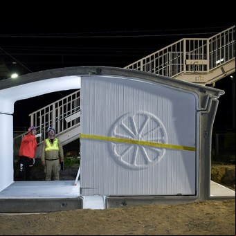 Cómo Japón construyó una estación de tren impresa en 3D en 6 horas