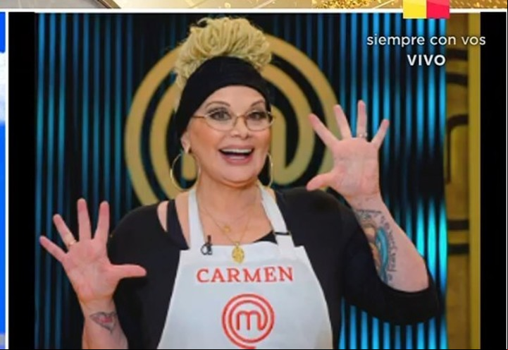 Carmen Barbieri en "MasterChef". Foto: Captura TV.