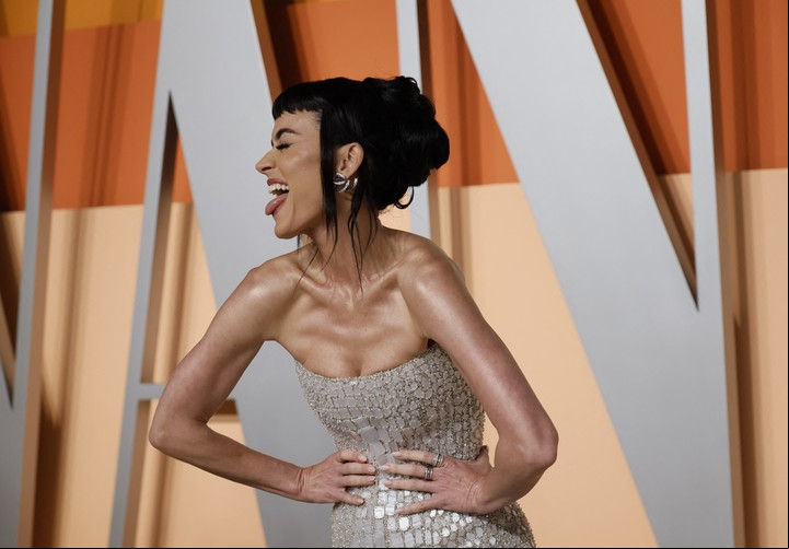 Katy Perry en la fiesta de Vanity Fair después de los premios Oscar de 2025. Foto Reuters