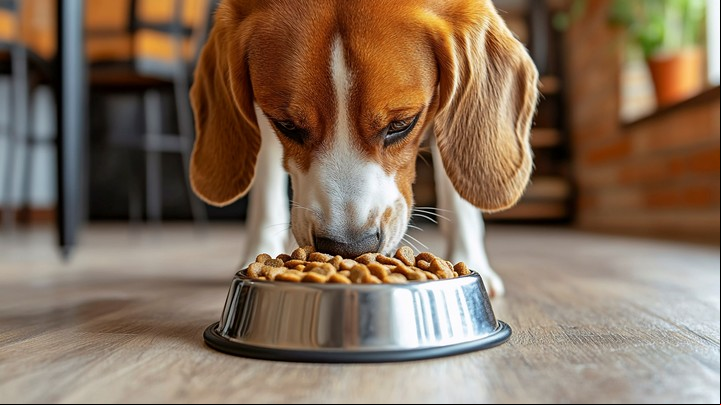 Los perros activos durante el invierno necesitan una dieta más rica en calorías y proteínas. Foto: Freepik.
