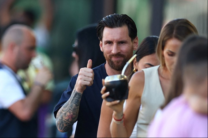 Messi miró desde la tribuna la derrota de Inter Miami ante Dallas FC. Foto: Megan Briggs/AFP