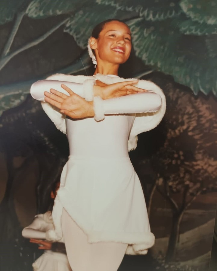 Pampita, en sus años en los que soñaba con ser bailarina. Foto: Instagram