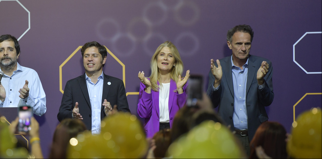 Axel Kicillof, Verónica Magario y Gabriel Katopodis