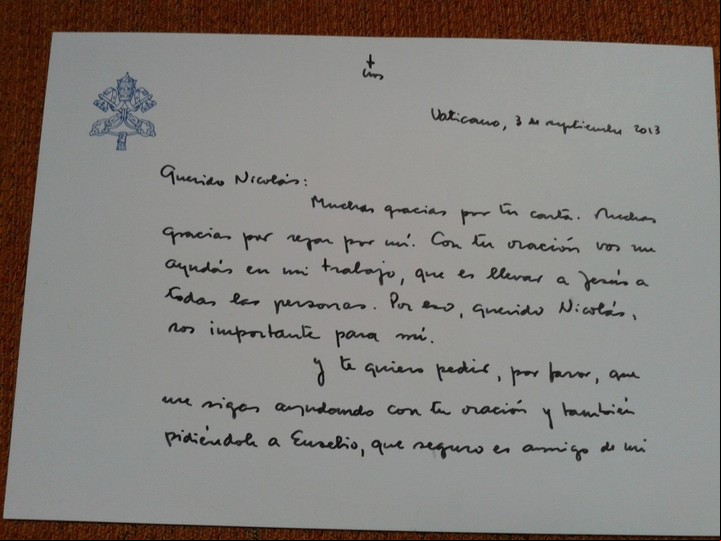 De puño y letra. Las palabras de Francisco.
