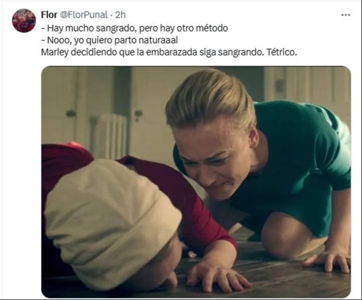 Compararon la gestación de la hija de Marley con la serie "El cuento de la criada". Foto: Twitter