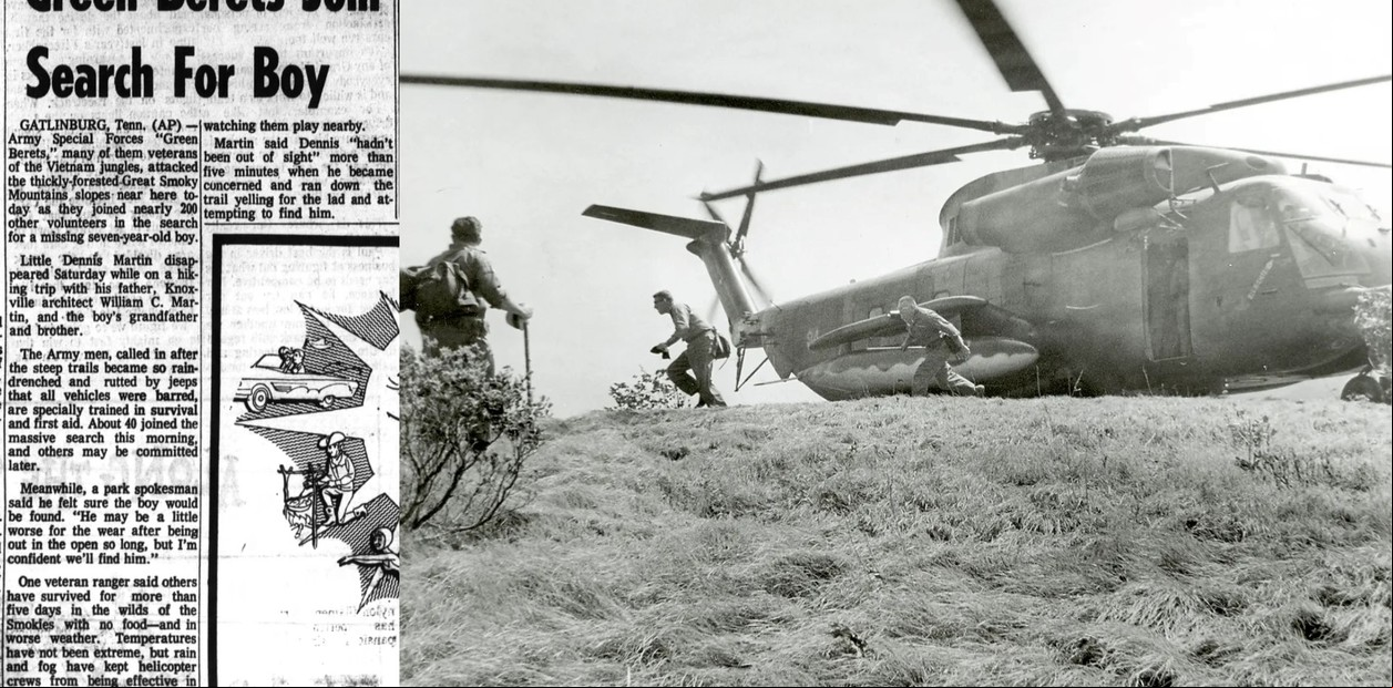 El caso marcó un antes y después en la búsqueda de personas desaparecidas en Parques Nacionales. Foto: Newspapers.com/Knoxville News Sentinel Archive.