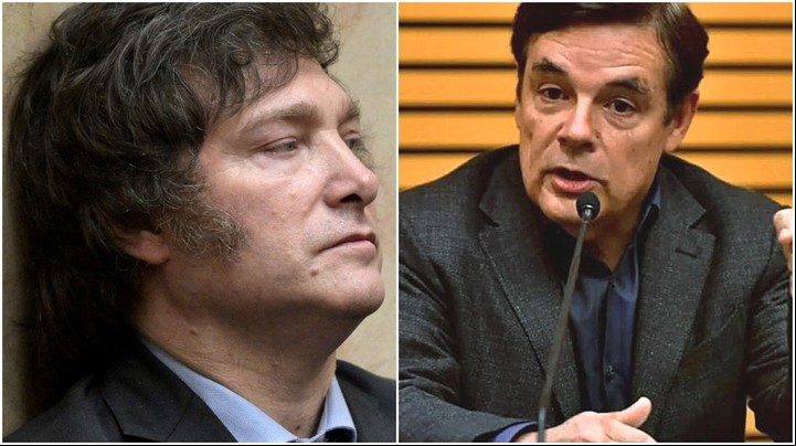 El presidente Javier Milei y el jefe político de Misiones, Carlos Rovira.