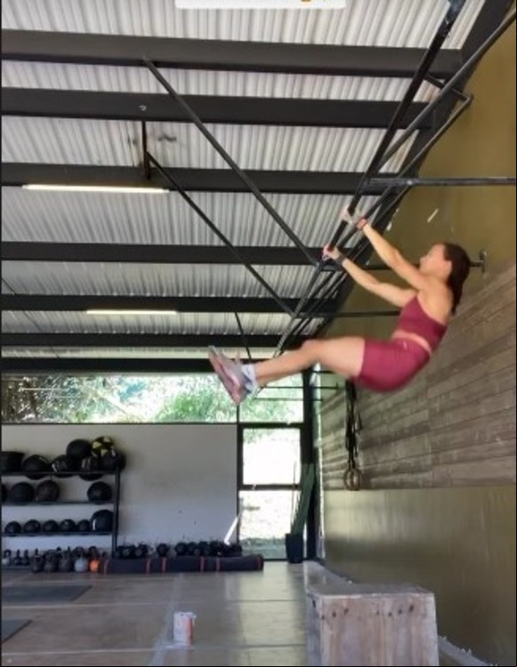 Nayeli Clemente durante uno de los entrenamientos que compartía en sus redes sociales.