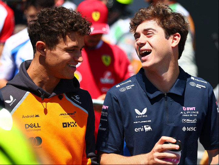 Lando Norris sonríe con Franco Colapinto. Foto:@ColapintoFiles