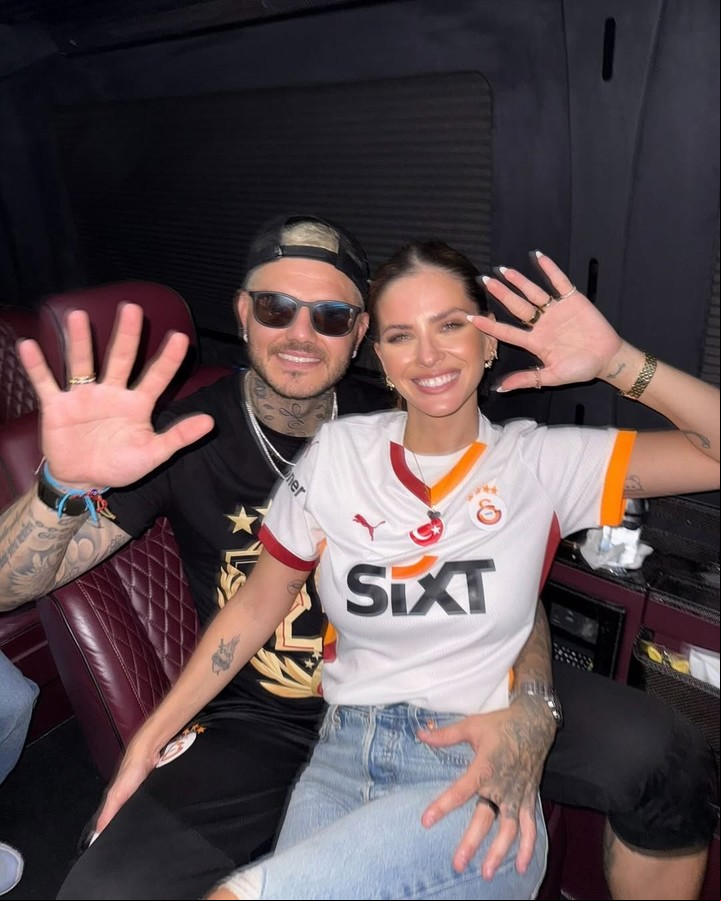 Mauro Icardi y La China Suárez, felices por el título del Galatasaray. Foto: Instagram.