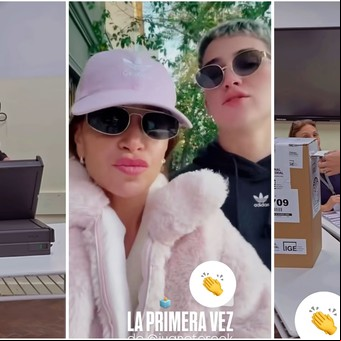 Flor Peña acompañó a su hijo Juan a votar por primera vez: el divertido video que compartió en redes