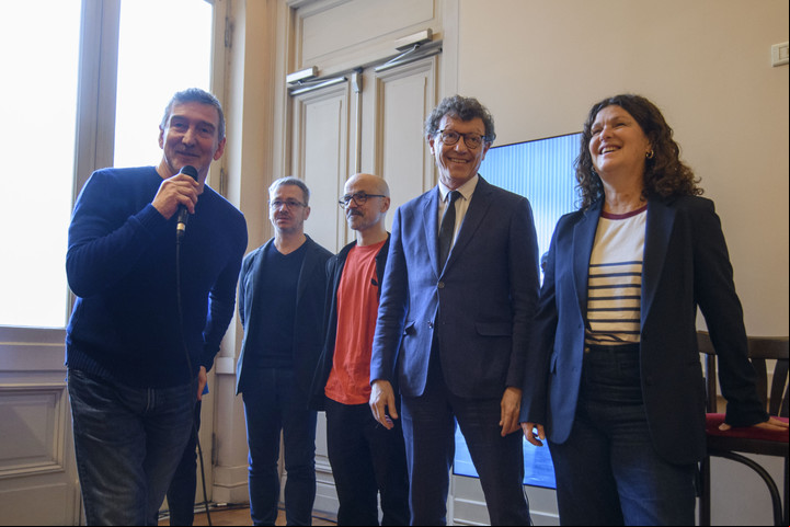 De izquierda a derecha: Julio Bocca, Luis Ortigoza, Goyo Montero, Gerardo Grieco y Gabriela Ricardes. Foto Juanjo Bruzza